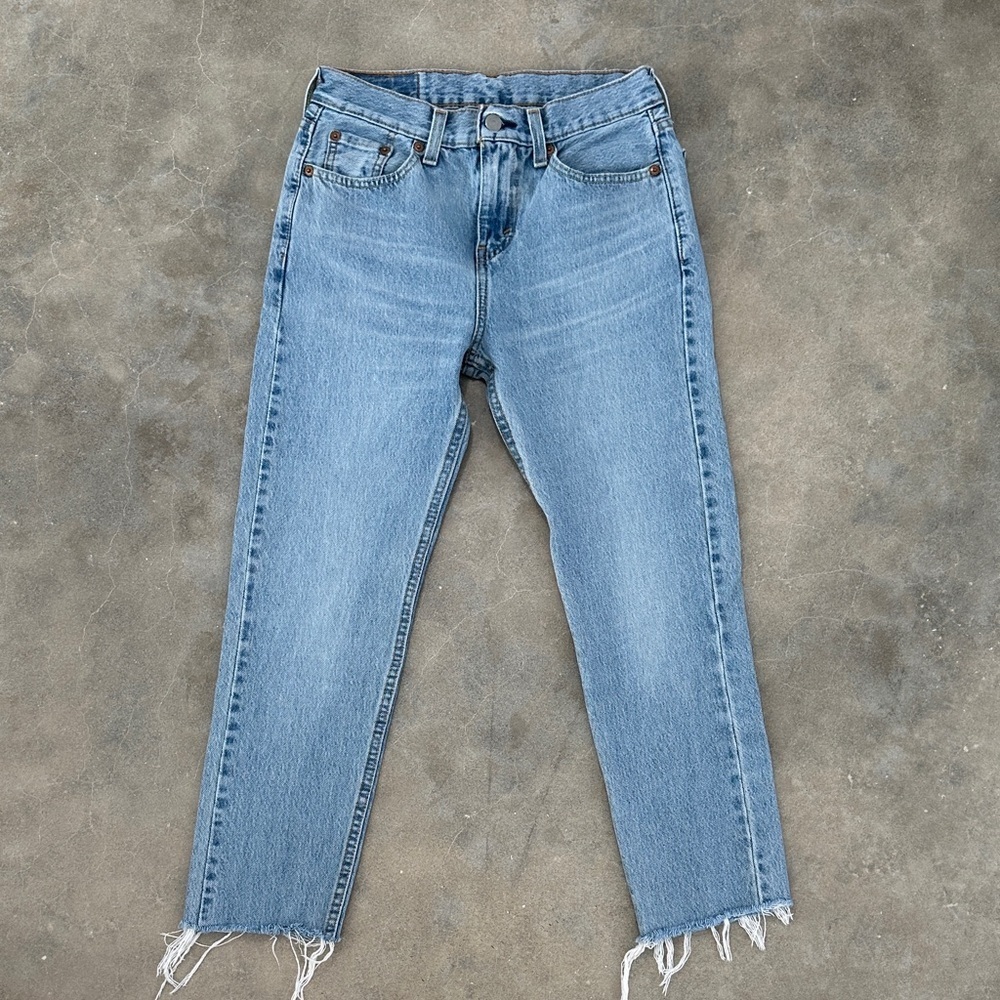 Levi's Light Blue Cropped Ankle Jeans